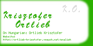 krisztofer ortlieb business card